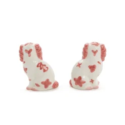Two's Company Pink Staffordshire Salt and Pepper Set