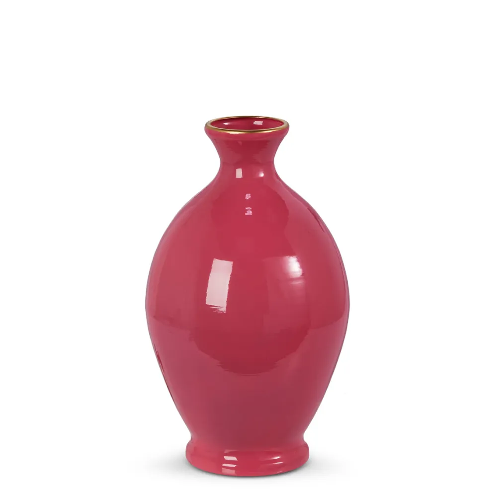 RAZ Pink Vase, 10"