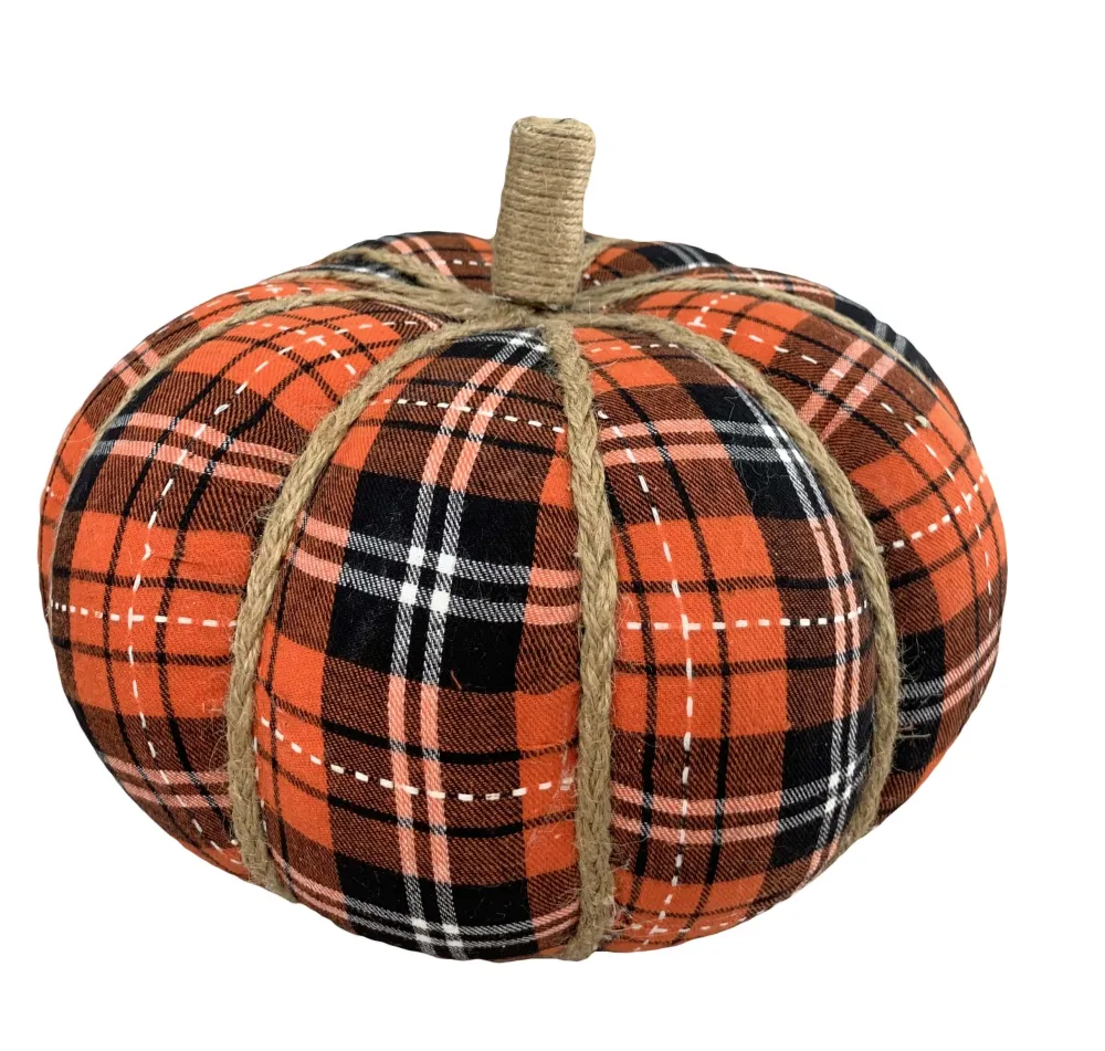 Liberty Floral Plaid Fabric Pumpkin-Large