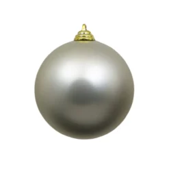 Farrisilk Platinum Matte Ball Ornament, 4"