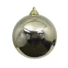 Farrisilk Platinum Shiny Ball Ornament, 8"