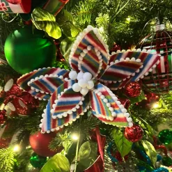 Direct Export Co. Playful Stripe Poinsettia Stem