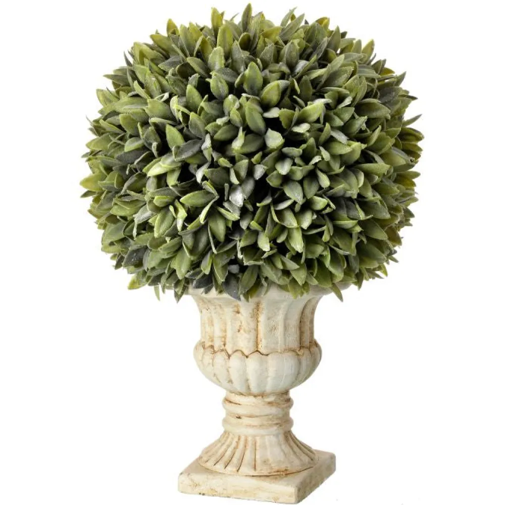 Regency Potted Sage Ball Urn Arrangement, 15"