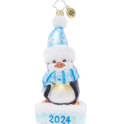 Christopher Radko 2024 Precious Blue Penguin by