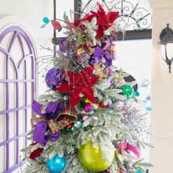Farrisilk Purple Candy Apple Ball Ornament, 4