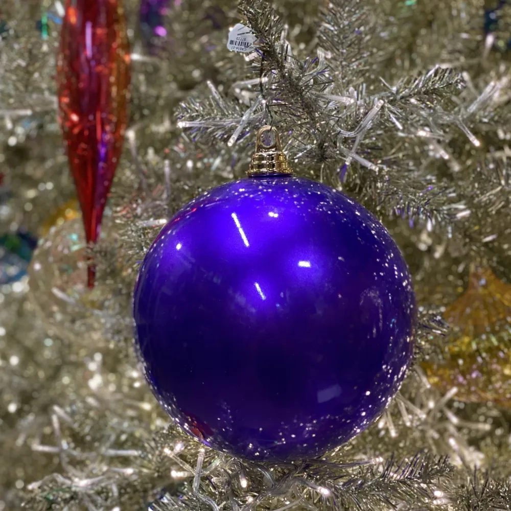 Farrisilk Purple Candy Apple Ball Ornament, 6"