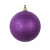 Farrisilk Purple Glitter Ball Ornament, 8"