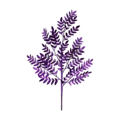 Liberty Floral Purple Glitter Fern Spray