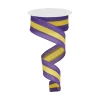Craig Bachman Purple & Gold Satin Ribbon, 1.5" X 10YD