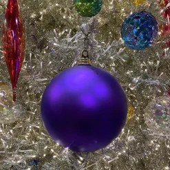 Farrisilk Purple Matte Ball Ornament, 8"