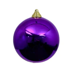 Farrisilk Purple Shiny Ball Ornament, 4"