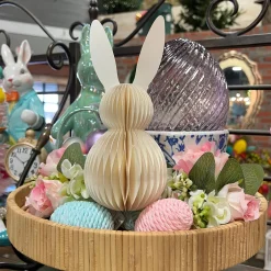 RAZ Purple Swirl Patterned Glass Egg, 6"