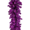 Liberty Floral Purple Tinsel Garland, 9'
