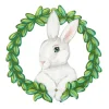 The Round Top Collection Rabbit Wreath Gallery Art