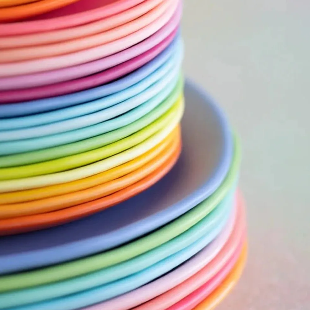 Glitterville Rainbow Dinner Plate by