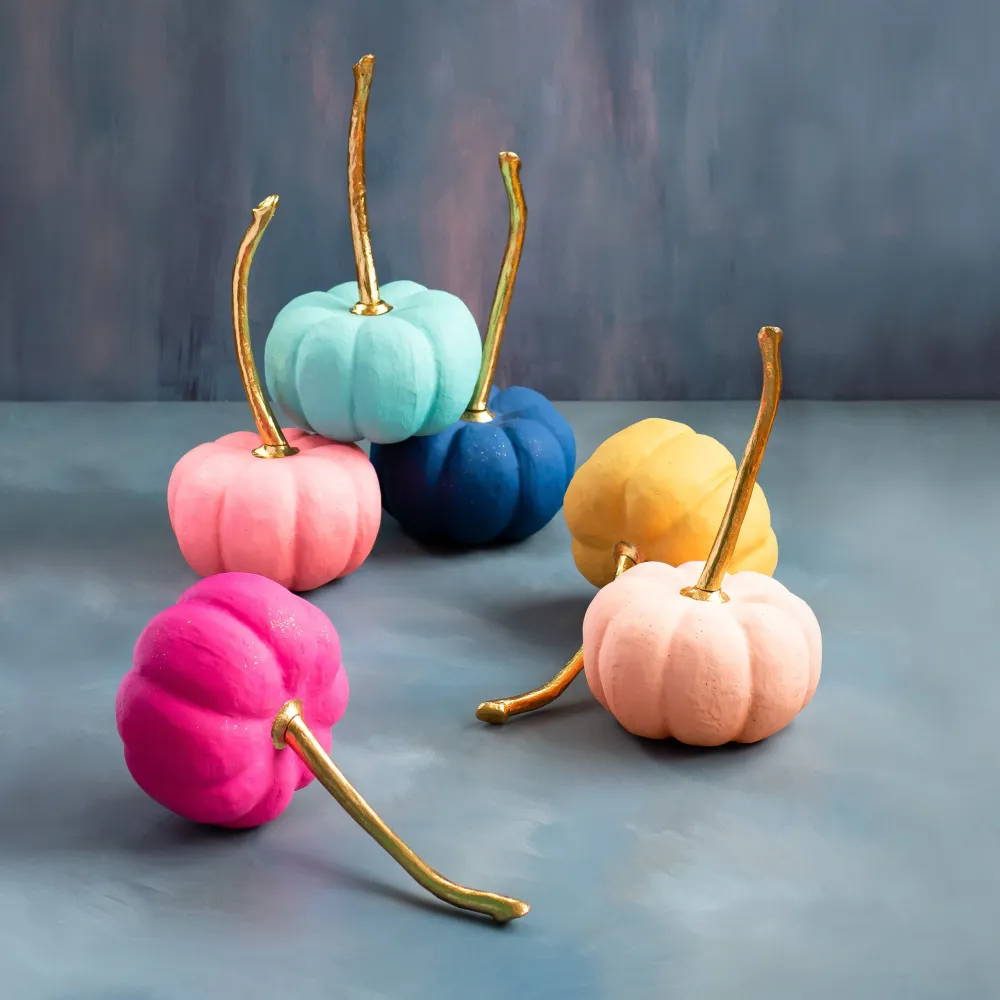 Glitterville Rainbow Pumpkin, Large by