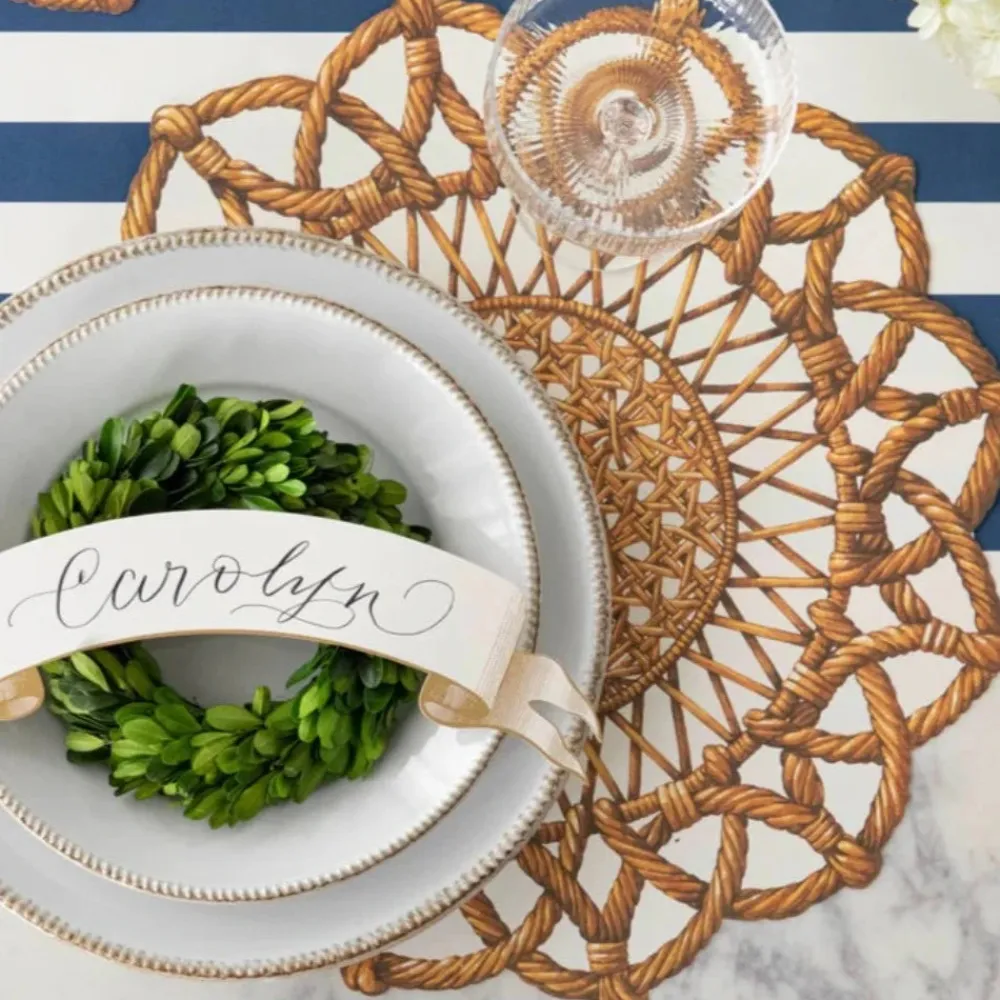 Hester & Cook Rattan Weave Placemat Set