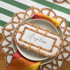 Hester & Cook Rattan Weave Placemat Set