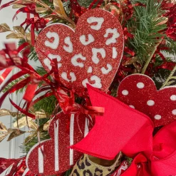 Craig Bachman Red and White Glittery Heart, 25