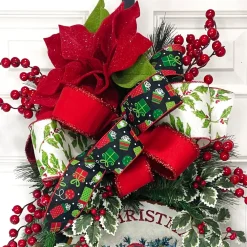 Mark Roberts Red Glitter Poinsettia Pick, 20''