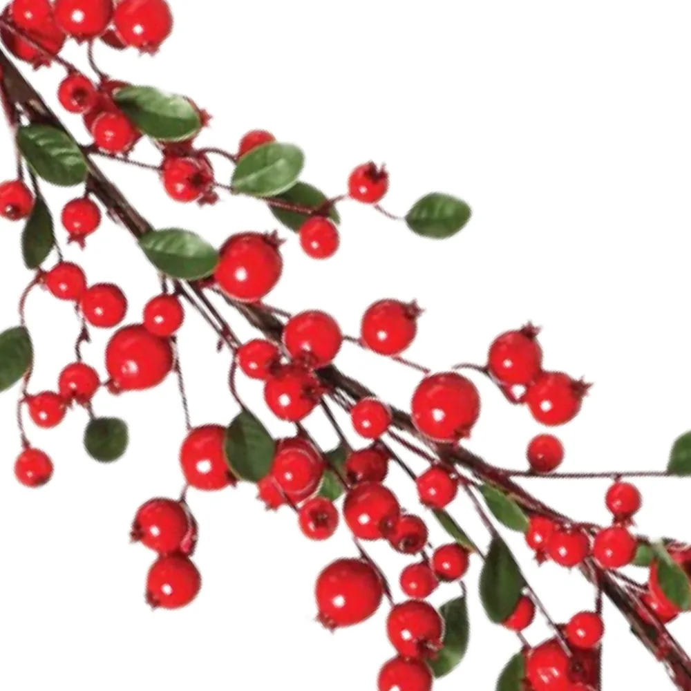 Regency Red Mixed Berry Leaf Garland, 48"