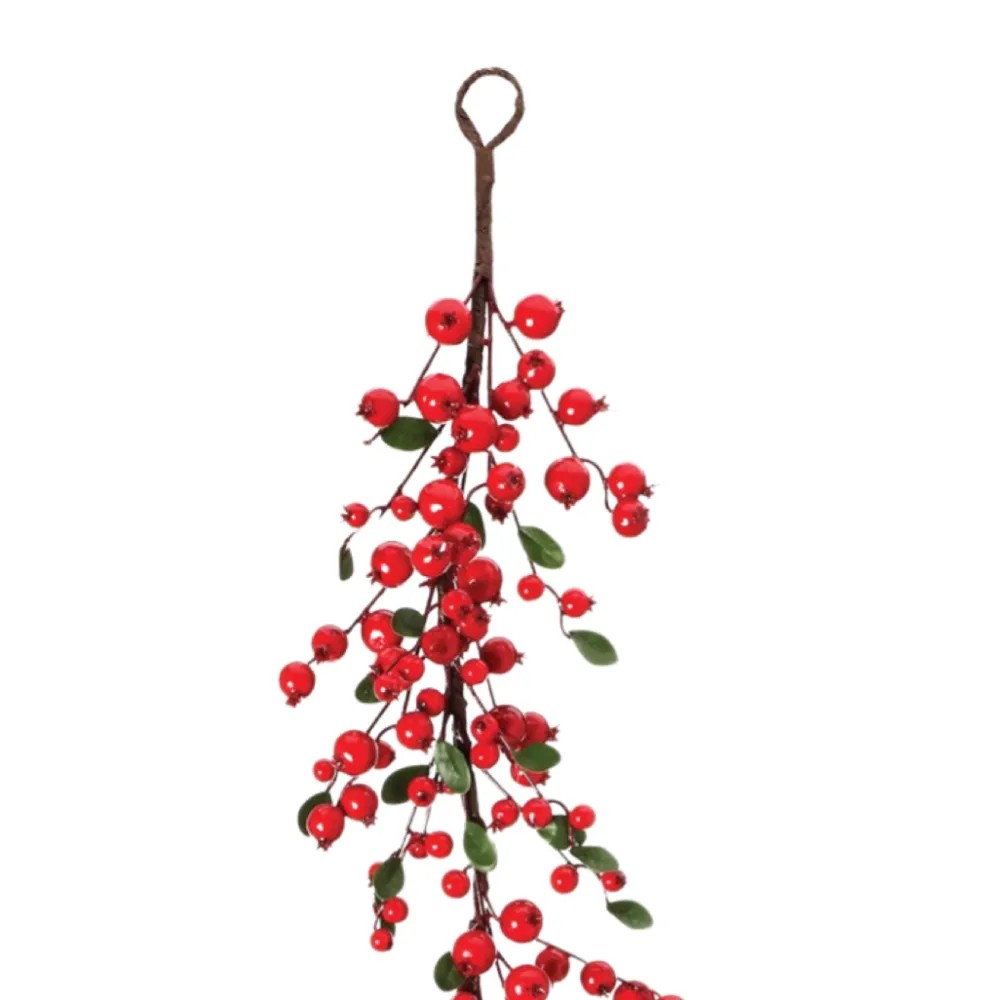 Regency Red Mixed Berry Leaf Garland, 48"