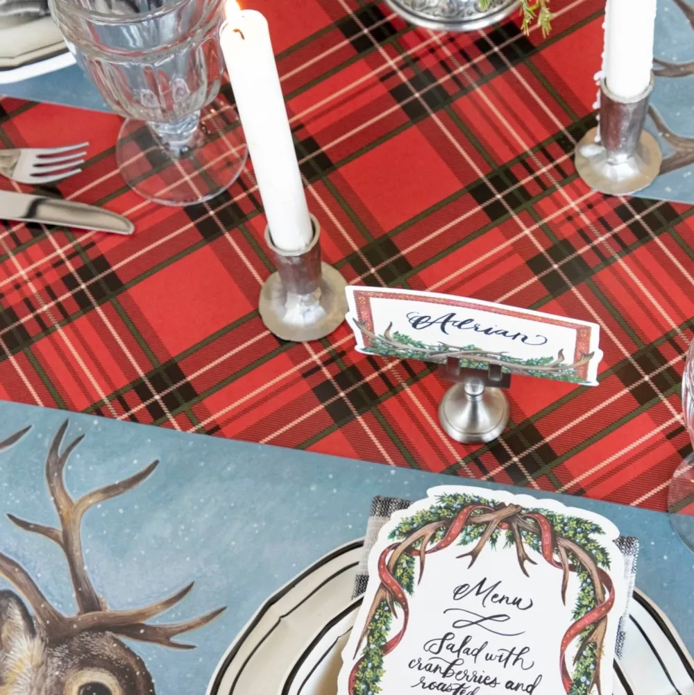 Hester & Cook Red Plaid Runner