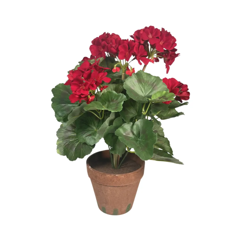 RAZ Red Potted Geranium