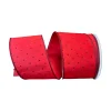 Park Hill Red Swiss Dot Ribbon, 4" X 10YD