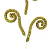 Liberty Floral Red, White, and Green Spiral Curly Spray