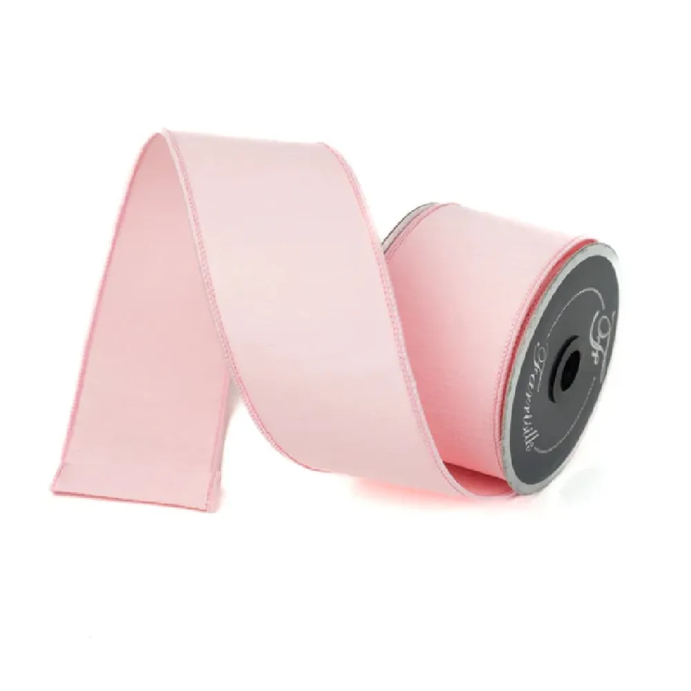 Farrisilk Rose Dupion Ribbon, 2.5" X 10YD