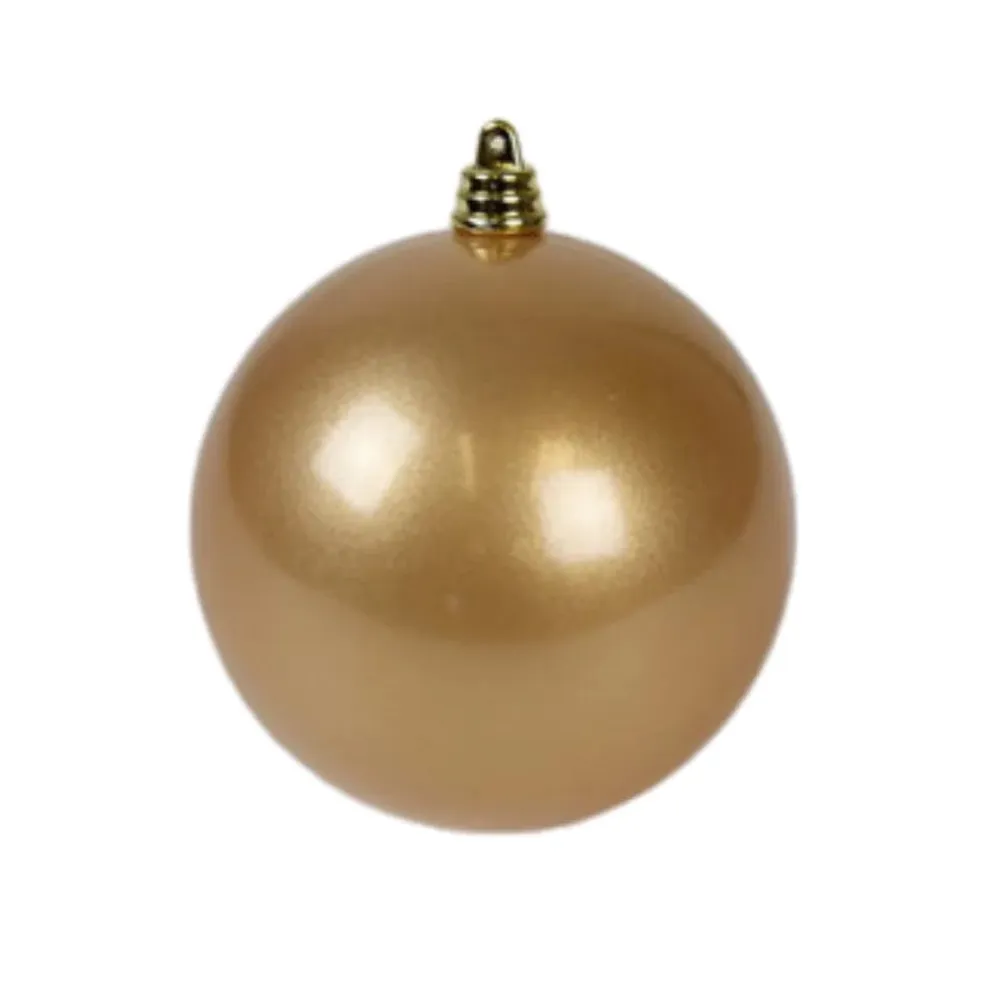 Farrisilk Rose Gold Candy Apple Ball Ornament, 4"
