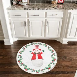 The Round Top Collection Round Joyful Snowman Mat