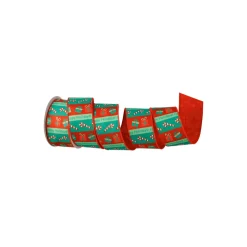 Regency Satin Candy Cane with Gifts Ribbon, 2.5" X 10YD