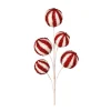 Regency Sequin Sparkle Red and White Ball Pick