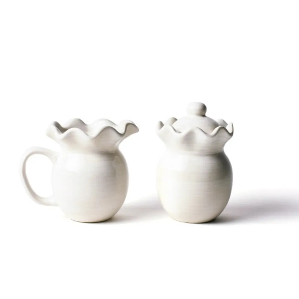 Coton Colors Signature Ruffle Cream and Sugar Set