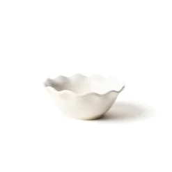Coton Colors Signature White Ruffle Dipping Bowl by