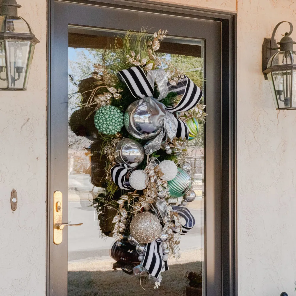 Farrisilk Silver Shiny Ball Ornament, 4"