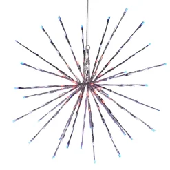 RAZ Silver Starburst with Red, White and Blue Lights, 23"