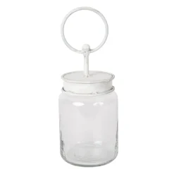 The Round Top Collection Small Cylinder Jar Finial Holder, White