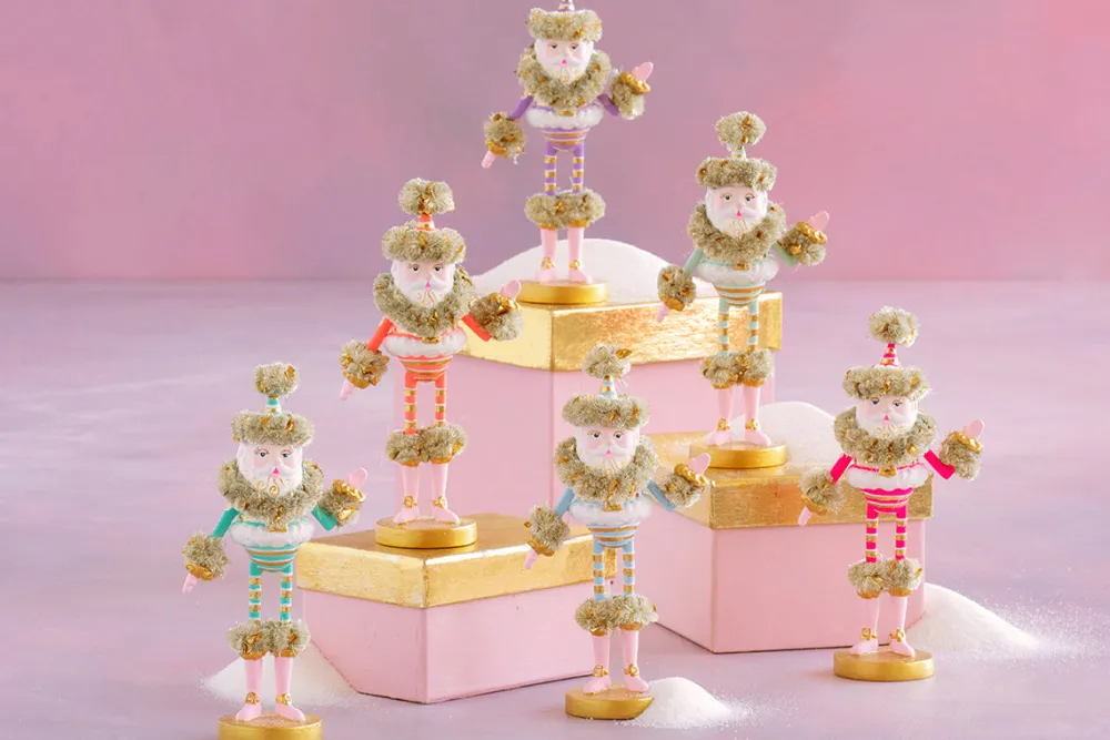 Glitterville Small Rainbow Papa Noel Tabletop by