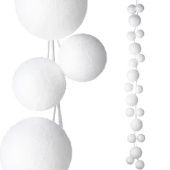 RAZ Snowball Ball Garland, 5.5'