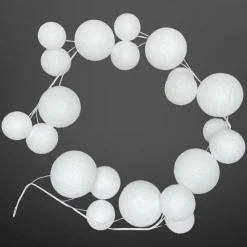 RAZ Snowball Ball Garland, 5.5'