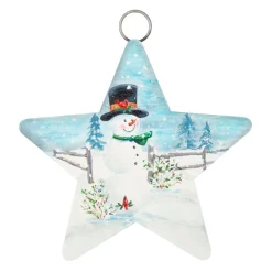 The Round Top Collection Snowman & Fence Star Charm