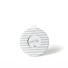 Happy Everything Stone Medium Stripe Mini Round Frame by !