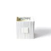 Happy Everything Stone Mini Stripe Medium Nesting Cube by !