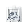 Happy Everything Stone Stripe Square Big Entertaining Platter by !