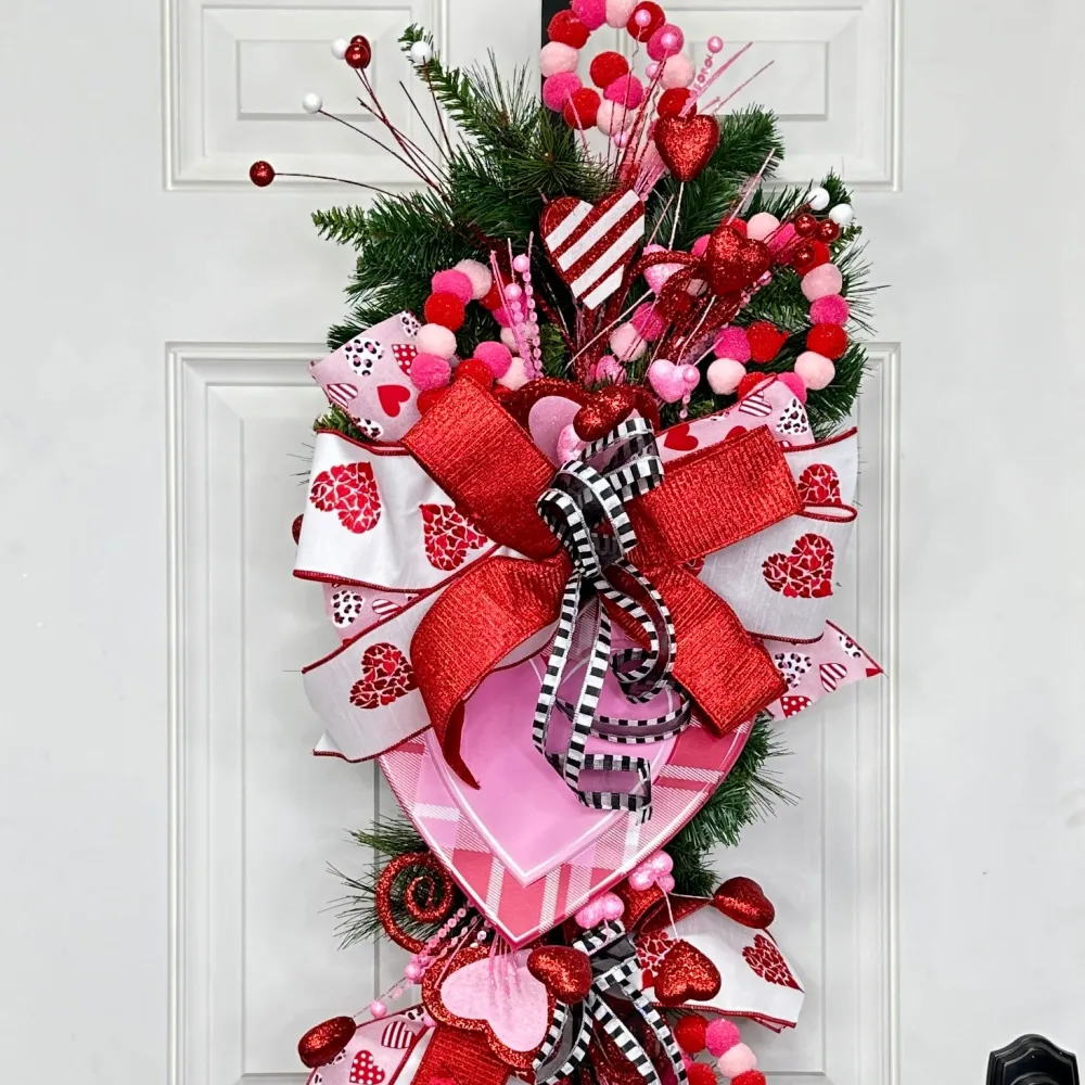 Liberty Floral Stripe Heart Spray