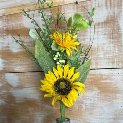 Liberty Floral Sunflower Mix Leaves Spray