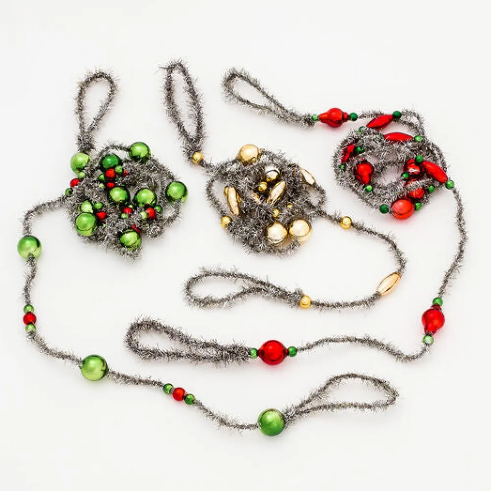 180 Degrees Tinsel Glass Bead Garland
